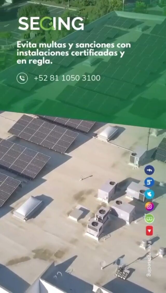 ¡Instala energía solar con responsabilidad!  Los sistemas fotovoltaicos interconectados a la red eléctrica no son solo paneles solares: implican diseño eléctrico, normativas de seguridad y conexión directa a la red pública.
Por eso, ¡deben ser construidos por personal calificado y certificado!  Una mala instalación puede provocar:
+️ Pérdidas económicas
+ Riesgos eléctricos
+ Problemas legales con la distribuidora  Elige profesionales con experiencia y formación.
En Secing contamos con el mejor equipo de profesionales a tu disposición, contáctanos para mayores informes al Tel.\WhatsApp: +52 81 1050 3100 o por correo a lidercomercial1@energiasecing.com  Visítanos en www.energiasecing.com y conoce más acerca de nosotros.
La energía solar es una inversión a largo plazo: hazlo bien desde el principio.  #EnergíaSolar #Fotovoltaico #InstalaciónSegura #SolarProfesional #SistemasInterconectados #Sustentabilidad #IngenieríaSolar